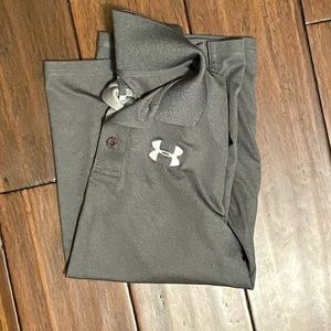 Under Armour Boys Dri Fit Grey polo size Large